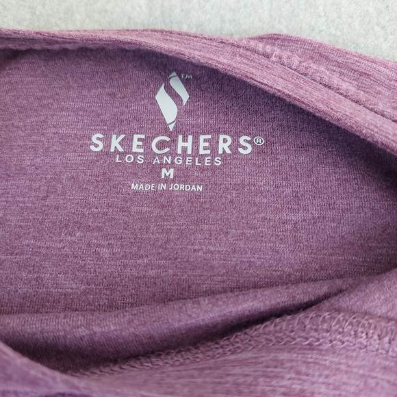 Skechers GO DRI SWIFT Long Sleeve Tunic Top Purple Heathered M - Picture 3 of 7